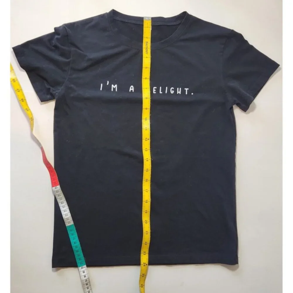I'm A Delight Graphic T-Shirt Black Short Sleeve Crew Neck S - Picture 3 of 6
